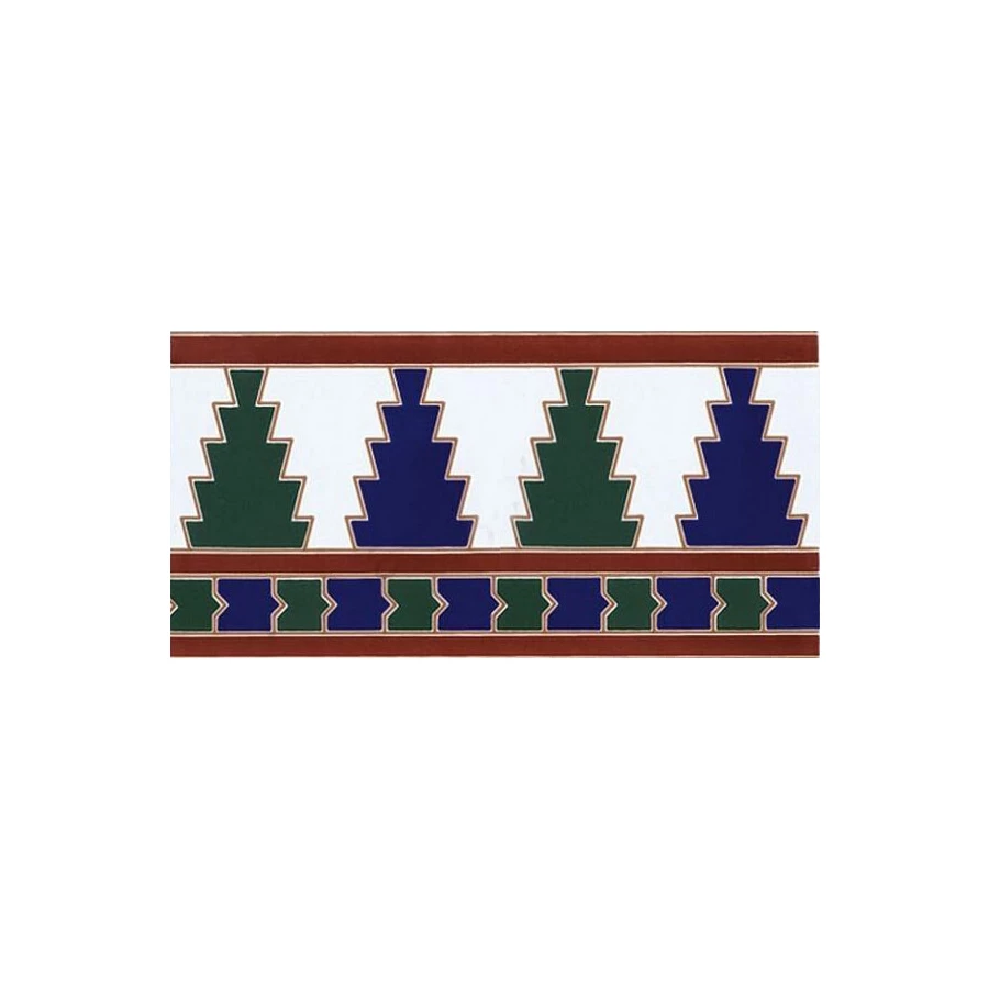 Плитка настенная Cas Ceramica Areej Cenefa глянцевая многоцветная 28х14 см