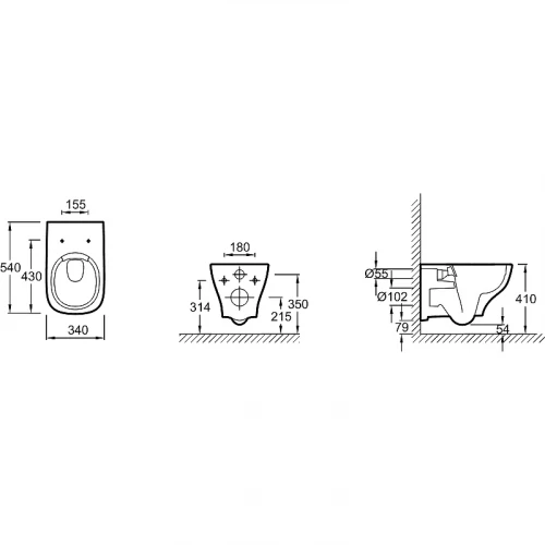 Унитаз подвесной Jacob Delafon Struktura EDE102-00