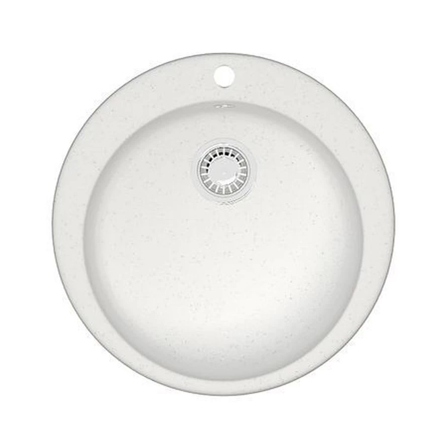 Кухонная мойка Azario Vital искусственный мрамор цвет белый CS00078342 50.7x50.7x20 см