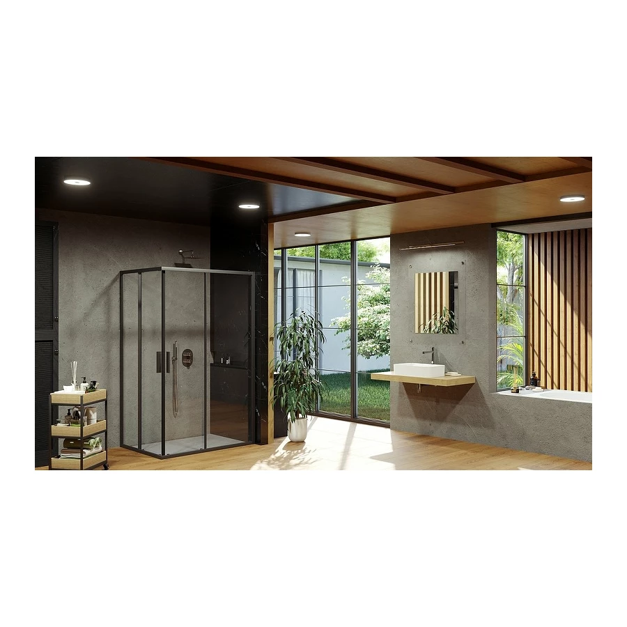 Дверь для комбинации с дверью Ravak blsrv2k черный transparent x1xm70300z1 90 см