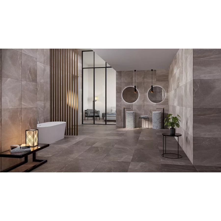 Керамогранит Prime Ceramics Pulpis Dark Grey ректификат матовый GRP12060PL-DG 120х60 см