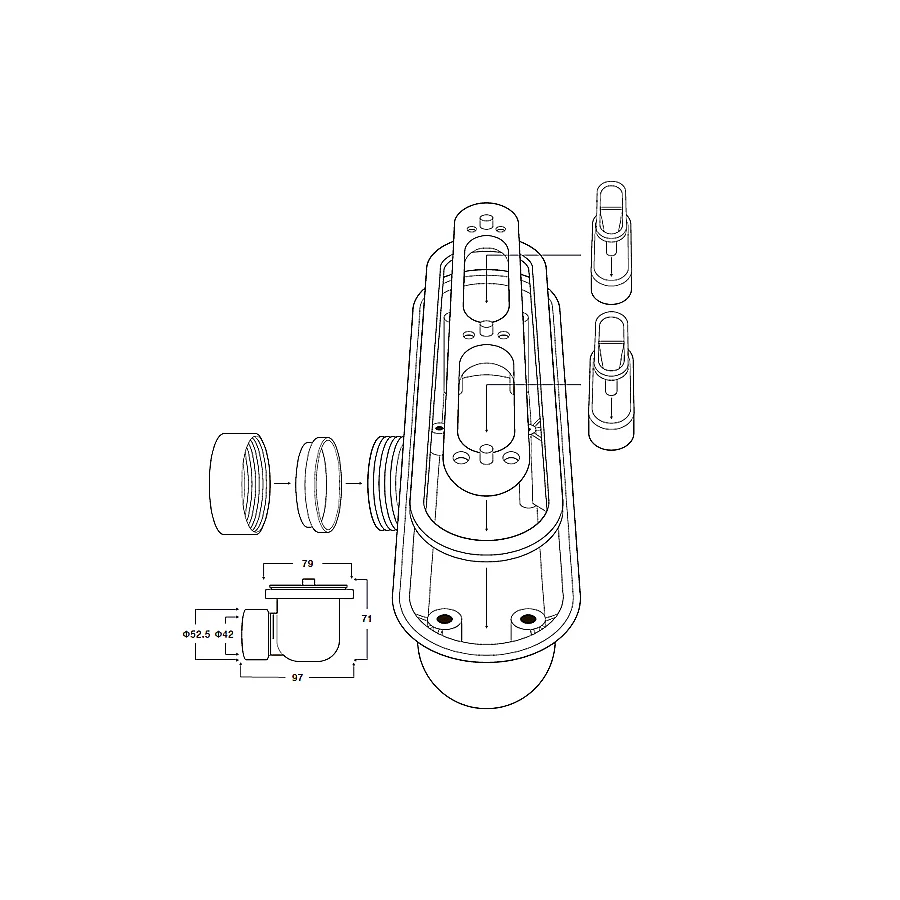 Сифон для поддонов RGW STL 14241100-01
