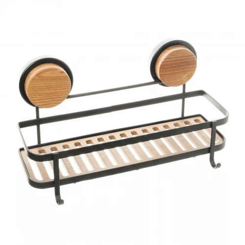 Полка Fixsen прямая одноэтажная черная дерево Magic FX-950B-1