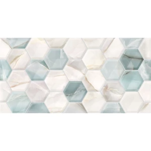 Плитка облицовочная Alma Ceramica Maritime рельефная матовая бирюзовая TWU2550MRM16 50х24,9 см