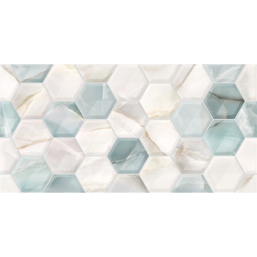 Плитка облицовочная Alma Ceramica Maritime рельефная матовая бирюзовая TWU2550MRM16 50х24,9 см