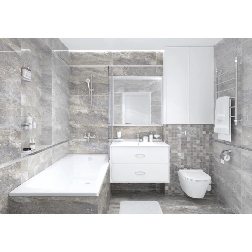 Бордюр металлический Laparet серебро глянцевое 75х2,9 см