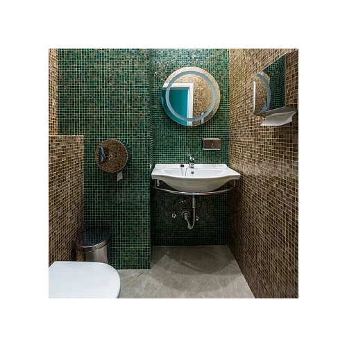 Стеклянная мозаика Rose Mosaic Aquatica Dark Chocolate 2x2 смесь глянцевая коричневая G45+G43+G41 32,2х32,2 см