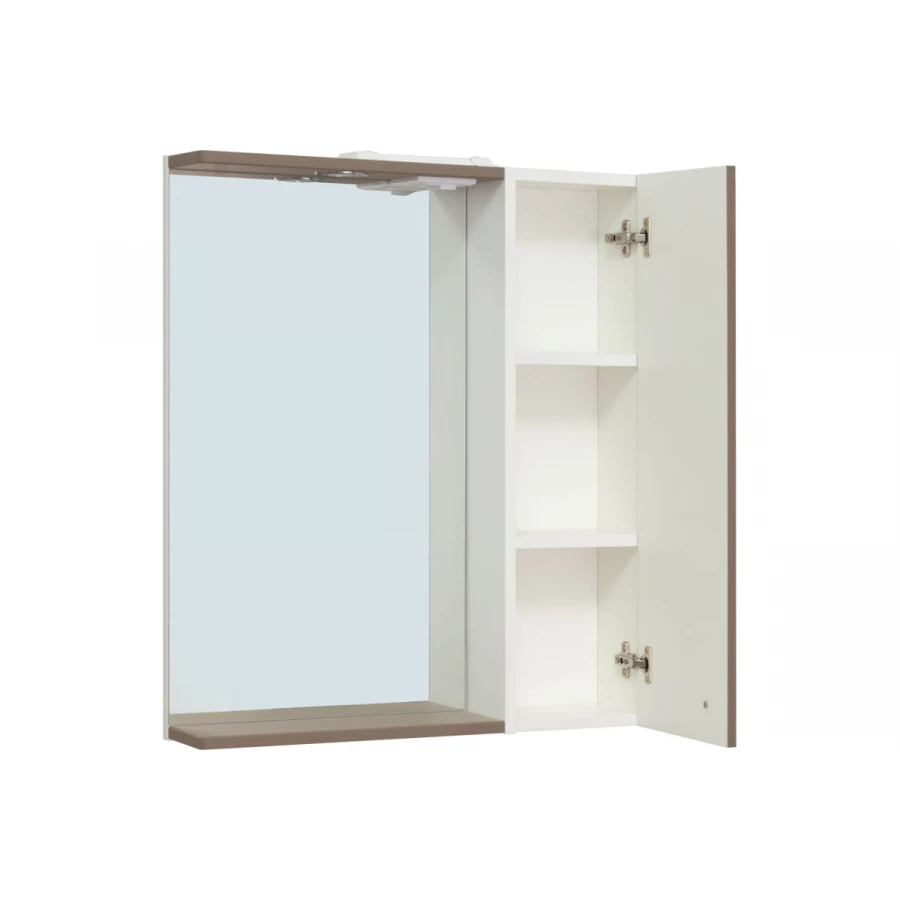 Зеркальный шкаф Runo Римини 65 правый бежевый 00-00001278 65x75 см