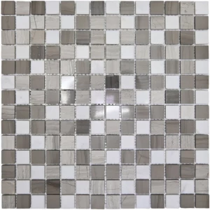 Мозаика Bonaparte Каменная мозаика Alamosa-20 Pol 20х20 серая 30,5х30,5 см