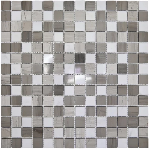 Мозаика Bonaparte Каменная мозаика Alamosa-20 Pol 20х20 серая 30,5х30,5 см