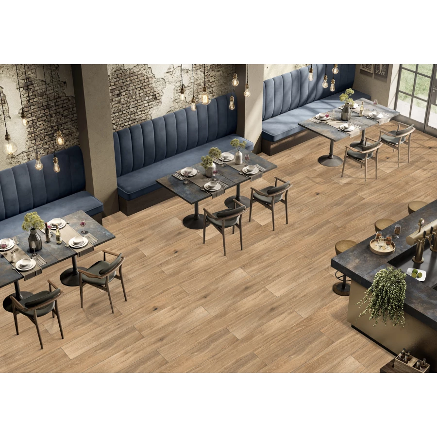 Керамогранит lamore Ceramic Matt 20х120 Jasmin Wood Brown матовый коричневый 20/120-013 120х20 см