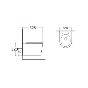 Унитаз подвесной Aquatek Вега безободковый тонкое сиденье с механизмом плавного закрывания AQ1905-00