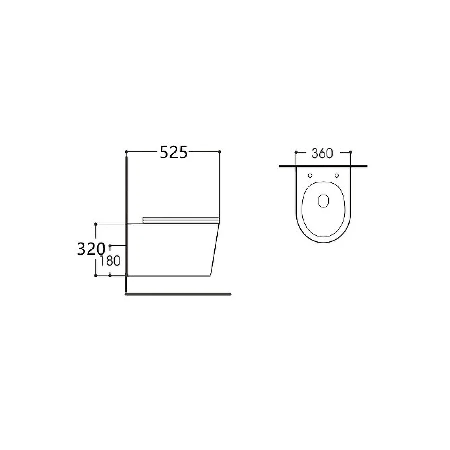 Унитаз подвесной Aquatek Вега безободковый тонкое сиденье с механизмом плавного закрывания AQ1905-00