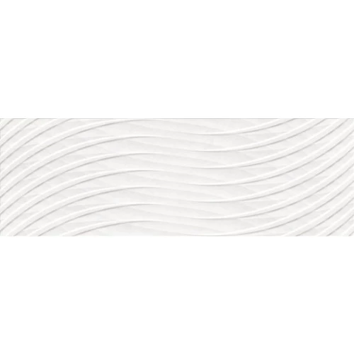 Плитка керамическая Saloni Крома Линк Бланцо / Kroma Link Blanco матовая белая FZX-500-000-X 90х30 см