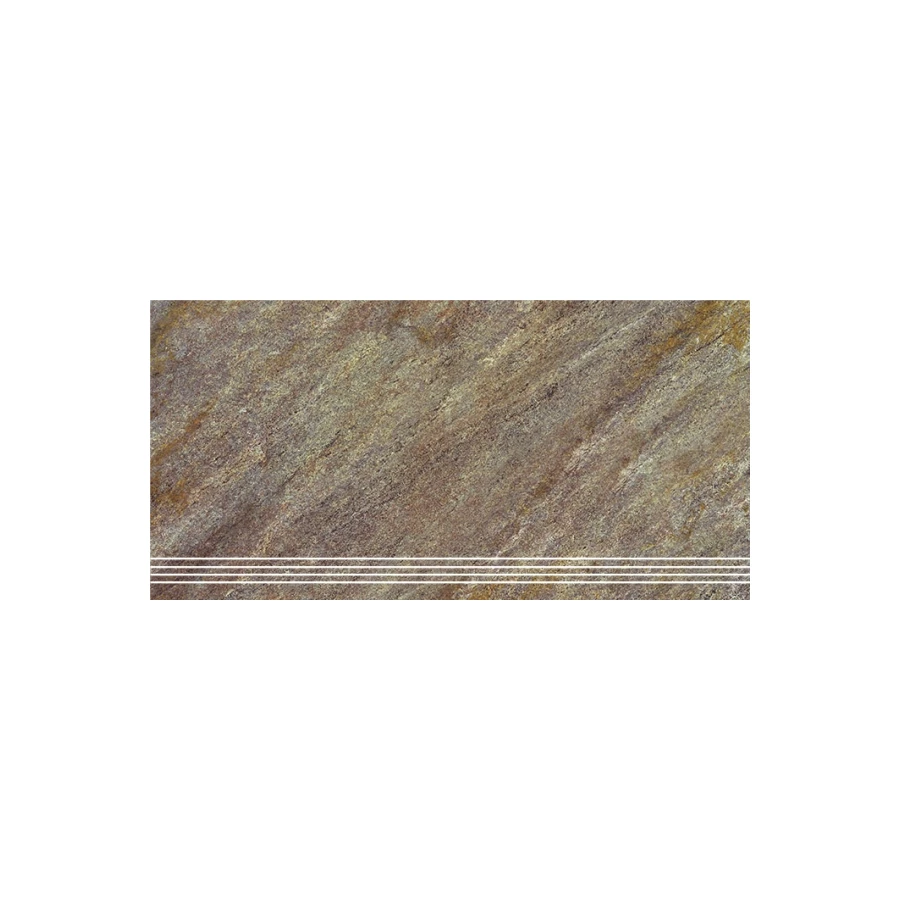 Ступень Керамин Кварцит 4 коричневый 60х30 см