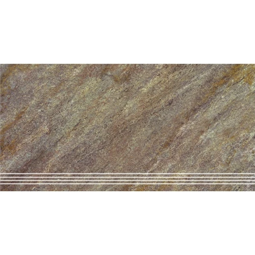 Ступень Керамин Кварцит 4 коричневый 60х30 см