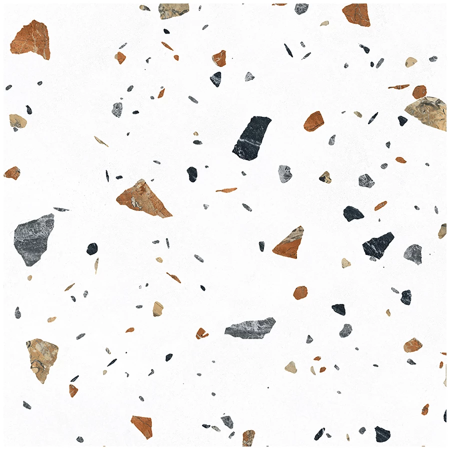 Керамогранит Laparet Terazzo Bianco карвинг матовый цветной 60х60 см