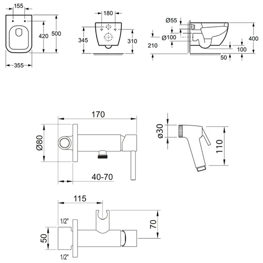 Унитаз Lavinia Boho One Rimless 21080004 (комплект 2 в 1)