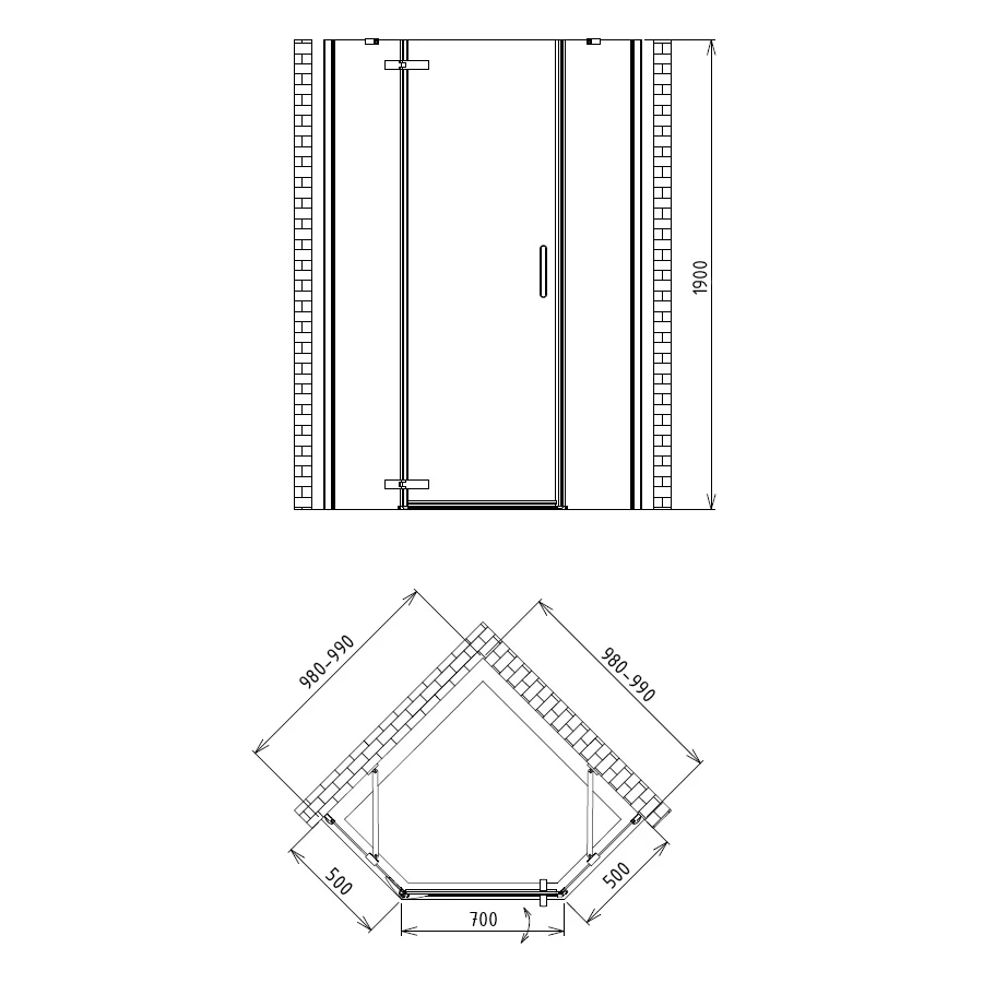 Душевой уголок Gemy Fall Tea S29105