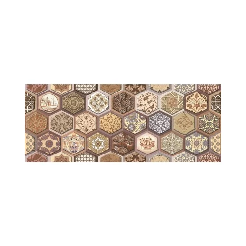 Плитка настенная Azori Navarra Mocca Arabesco 20,1х50,5 см 