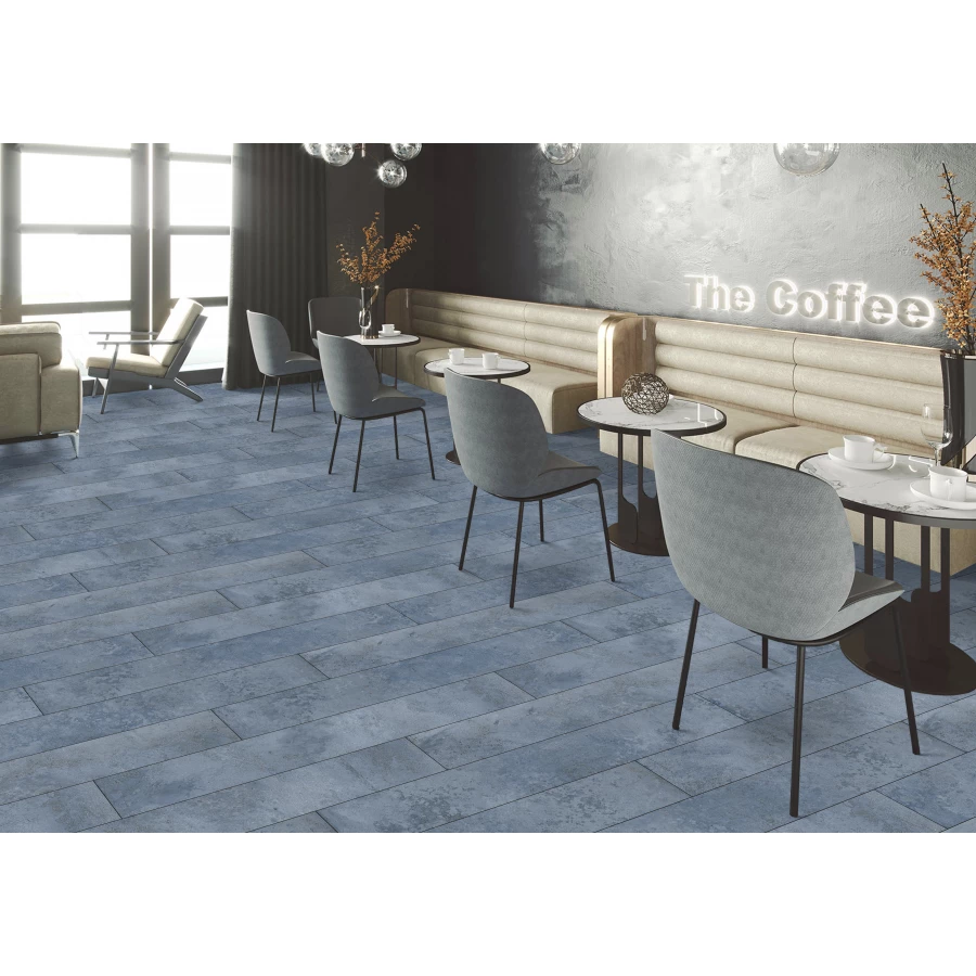 Керамогранит lamore Ceramic Matt 20х120 Rome Royal матовый голубой 20/120-016 120х20 см