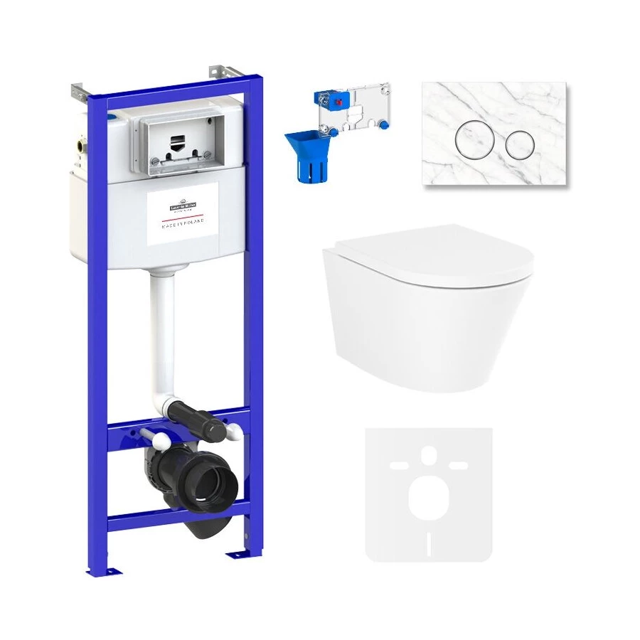 Унитаз Lavinia Boho Relfix Biore Rimless 75110204 (комплект 7 в 1)