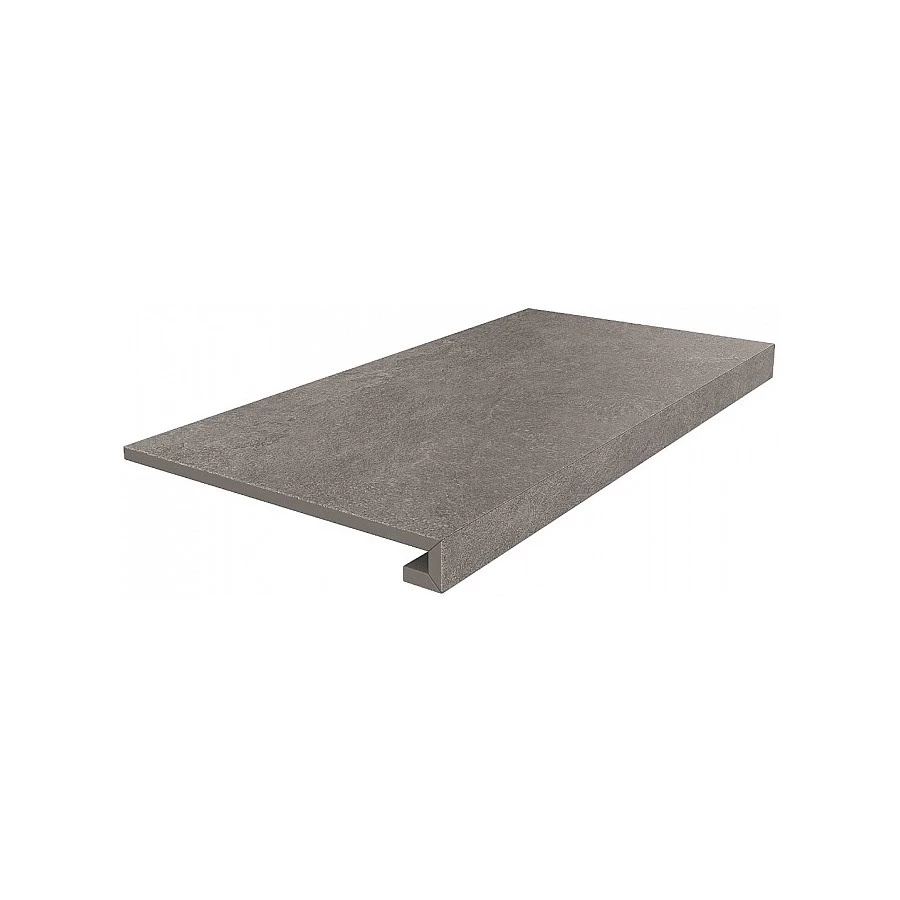 Ступень клееная из керамогранита Kerama Marazzi Про Стоун матовая темно-серая DD600520R/GCF 60х33 см