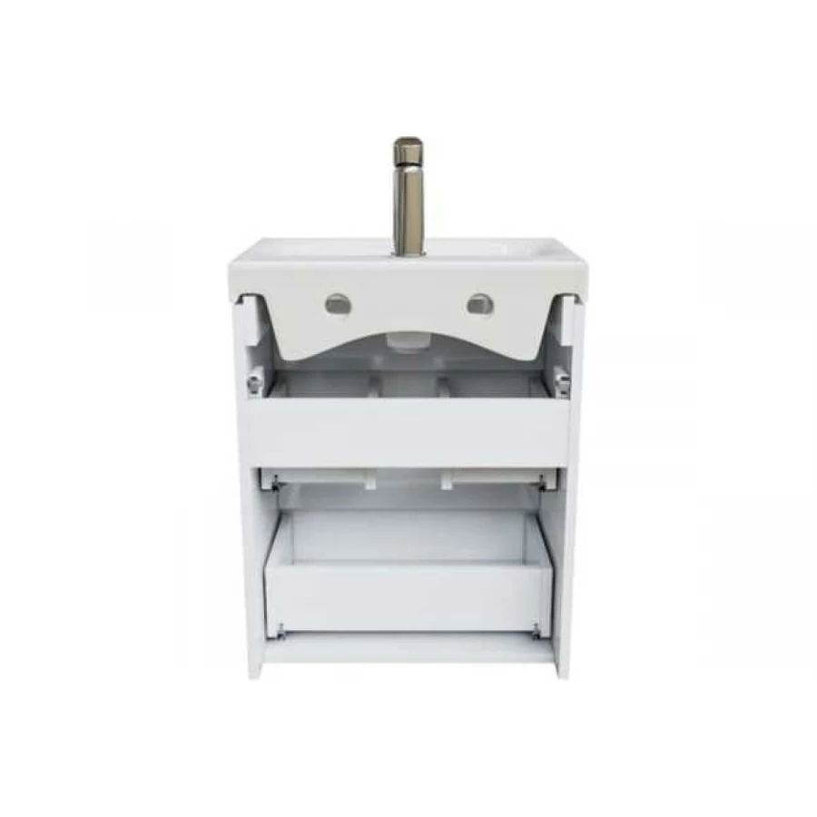 Тумба с умывальником Iddis Zodiac подвесная с дверцами белая 50 см под умывальник 3505000i28 ZOD5CD0i95K