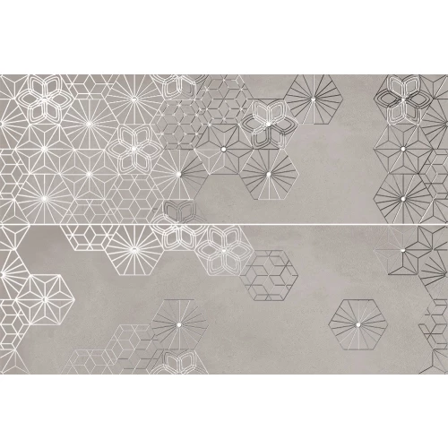 Декор Ibero-Keraben Cromat one Dec Debod Grey декор 2шт 75х50 см
