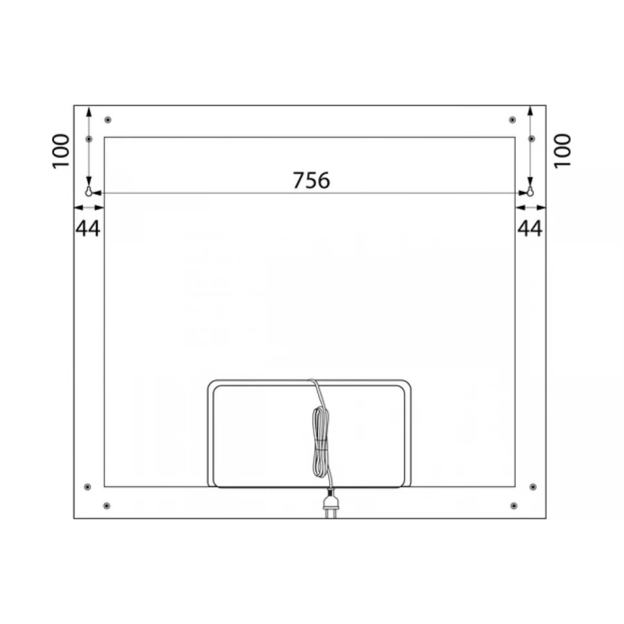 Зеркало IDDIS Slide с подсветкой SLI8000i98 80x70 см