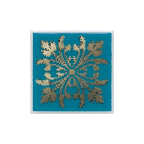 Вставка Kerama Marazzi Клемансо бирюзовый 4,9х4,9 см