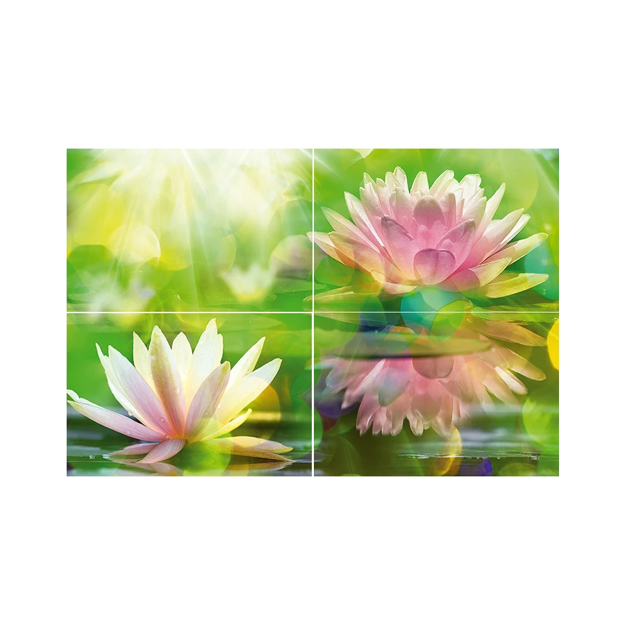 Панно из 4-х плиток Муза-Керамика Lotus P4D287 60х40 см