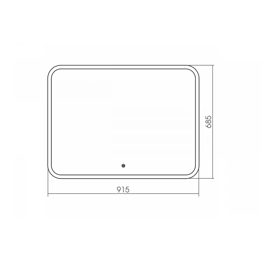 Зеркало с подсветкой MixLine Стив-2 535536 91,5х68,5 см
