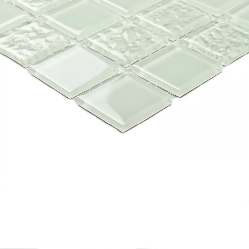 Мозаика Bonaparte Стеклянная мозаика White Rose 25х25 глянцевая белая 30х30 см