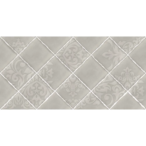 Плитка облицовочная рельефная Alma Ceramica Brenta серый 24,9*50 см