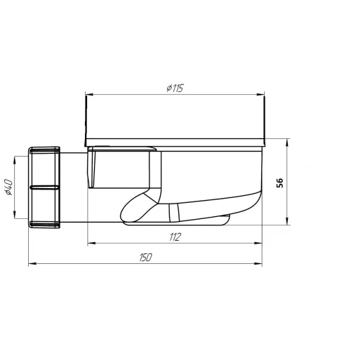 Слив Creto для поддонов Ares Etna Scala сЛ00094