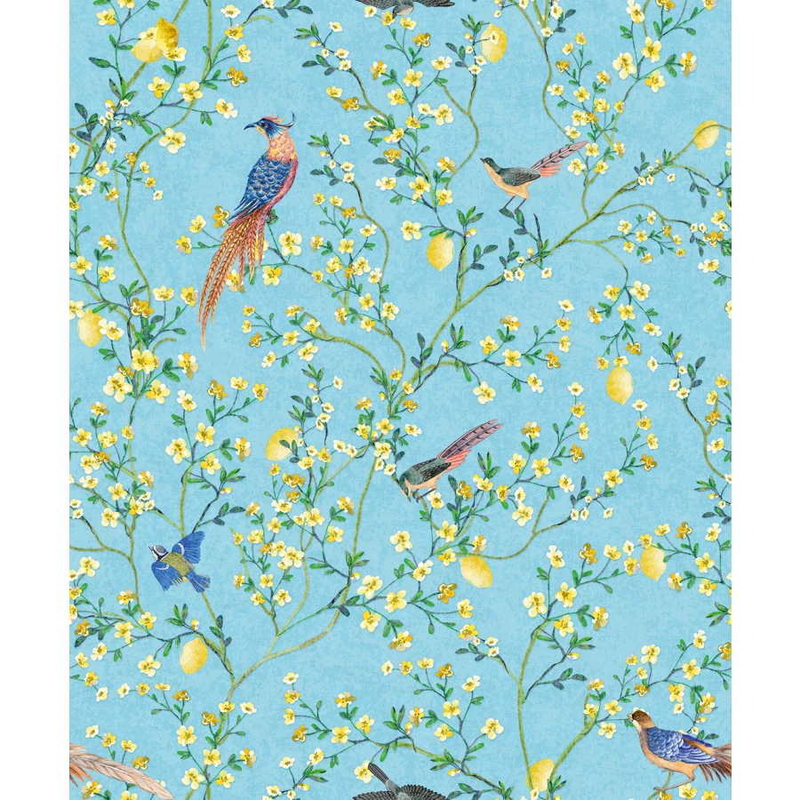 Обои флизелиновые Marburg Glööckler Pompöös Provence голубые 35622 0,53х10,05 м