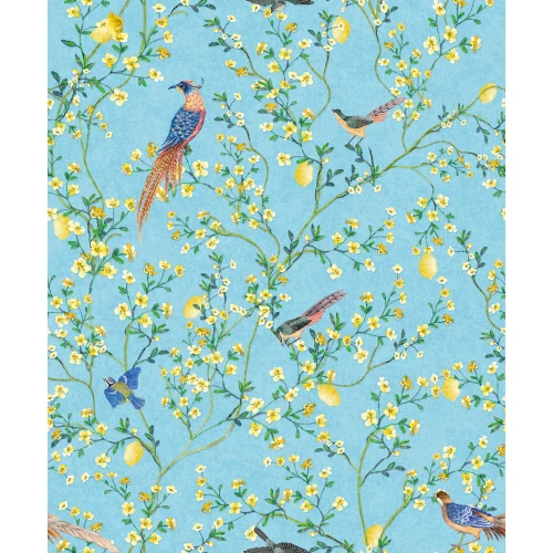 Обои флизелиновые Marburg Glööckler Pompöös Provence голубые 35622 0,53х10,05 м