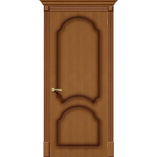 Межкомнатная дверь Bravo Соната 190x55 шпон Fine-line полотно глухое цвет Ф-11 (Орех)