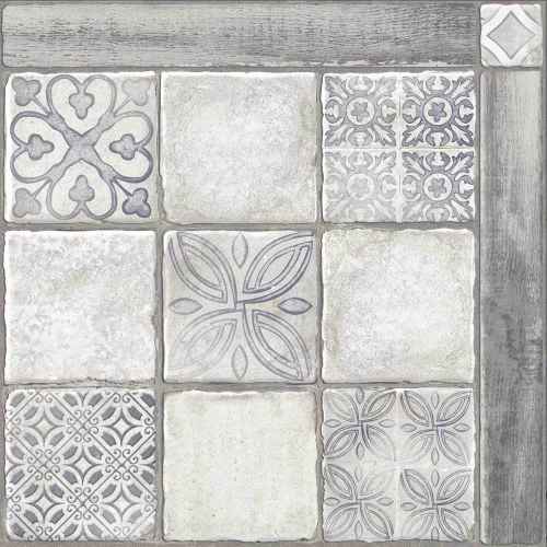 Плитка напольная Alma Ceramica Carteo серый 41,8*41,8 см