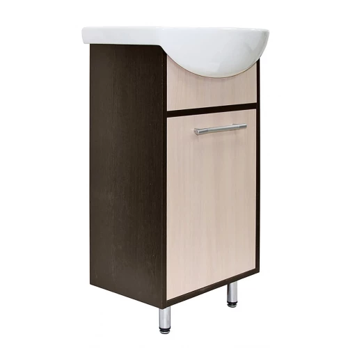 Тумба под раковину MixLine Дора-47 АлАн-47 венге/дуб молочный 523161