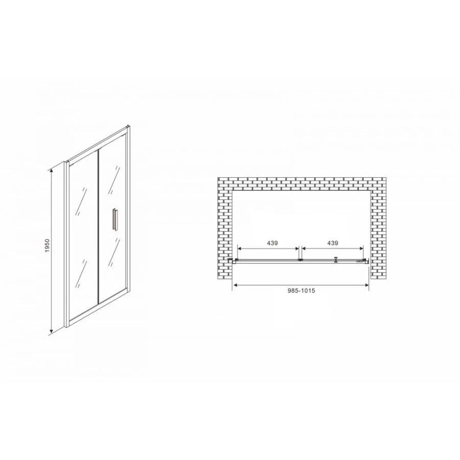 Душевая дверь Abber Sonnenstrand AG07100B