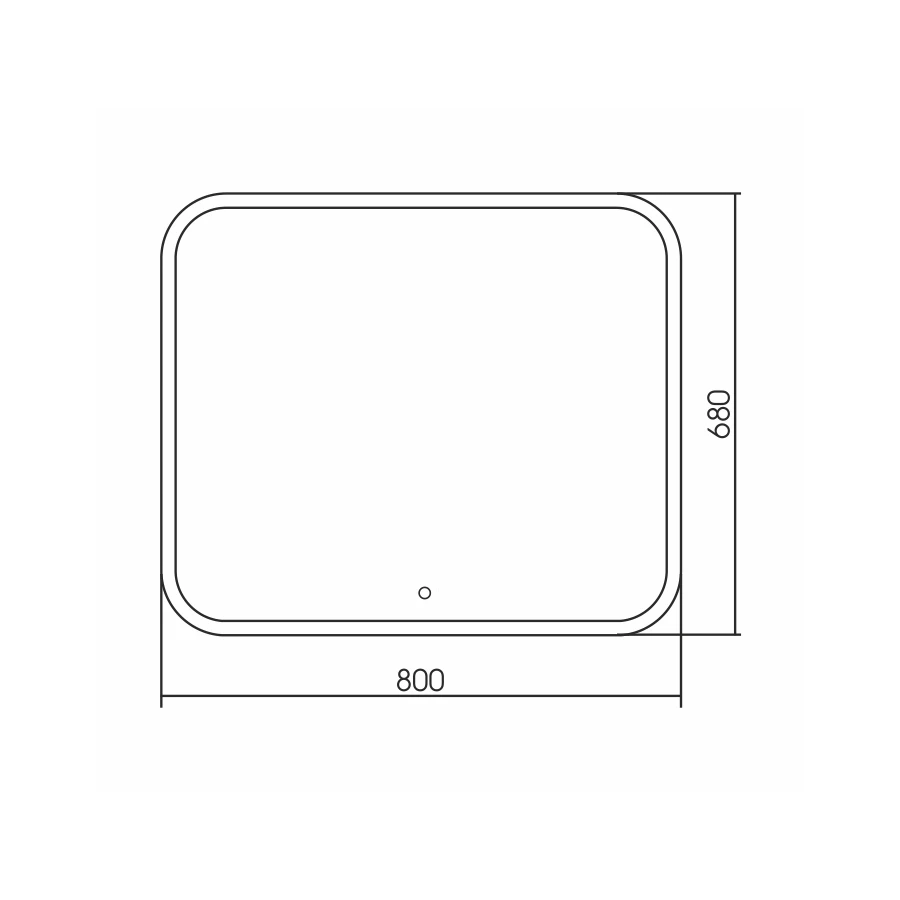 Зеркало Azario Стив c подсветкой и диммером сенсорный выключатель подогрев ФР-00001503 80х68 см