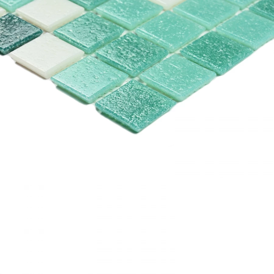 Мозаика Bonaparte Стеклянная мозаика Aura 20х20 глянцевая зеленая 32,7х32,7 см