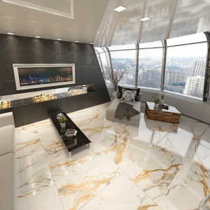 Керамогранит Bonaparte Golden Capri Pol Rect глянцевый белый 120х60 см