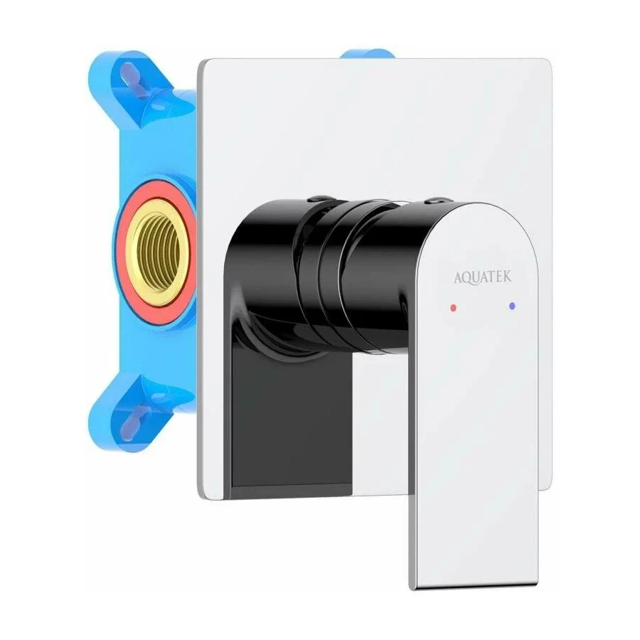 Смеситель Aquatek Лира для душа внешняя и скрытая часть хром AQ1466CR