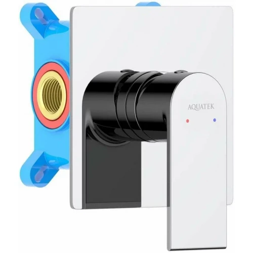 Смеситель Aquatek Лира для душа внешняя и скрытая часть хром AQ1466CR