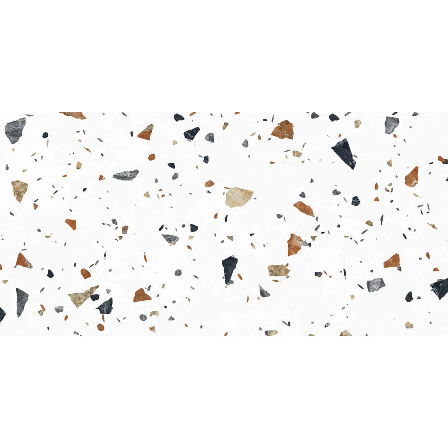 Керамогранит Laparet Terazzo Bianco карвинг матовый цветной 120х60 см