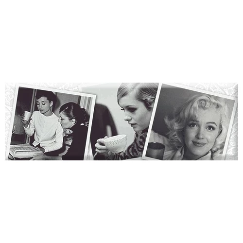 Декор Absolut Keramika Monocolor 10x30 Decor Marylin 01 KL AK1081 30х10 см