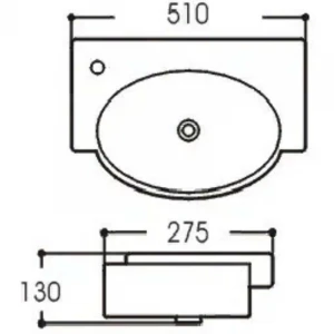 Раковина Aquatek AQ5329-00 51х27,5 см